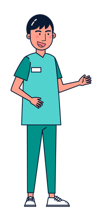 Male nurse  Illustration