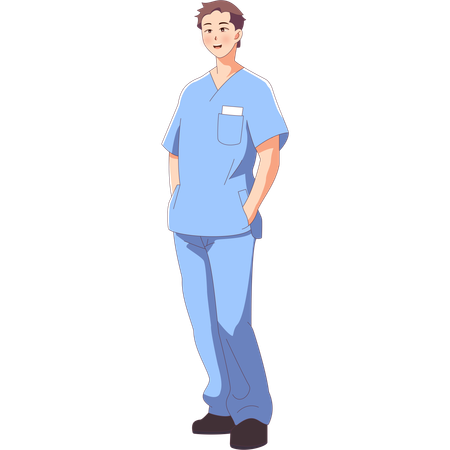 Male Nurse  Illustration