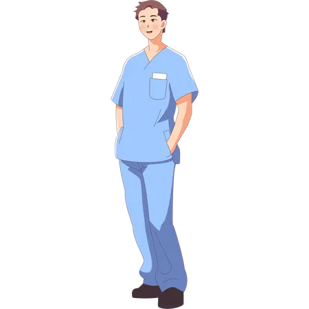 Male Nurse  Illustration