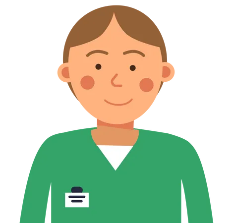 Male Nurse  Illustration