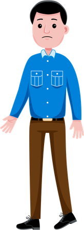 Male officer walking  Illustration