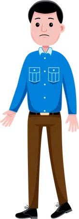 Male officer walking  Illustration