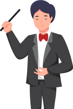 Male Orchestra Conductor  Illustration