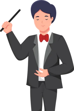 Male Orchestra Conductor  Illustration