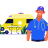 illustration for ambulance van