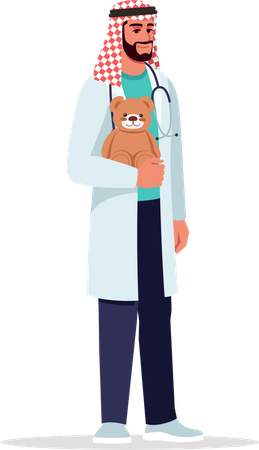 Male pediatrician Illustration