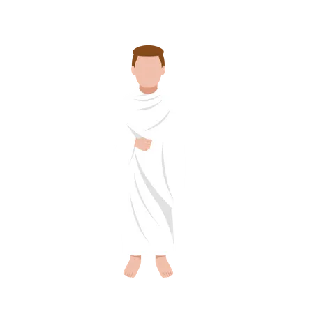 Hajj pèlerin masculin  Illustration