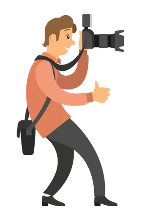 Male Photographer  Illustration