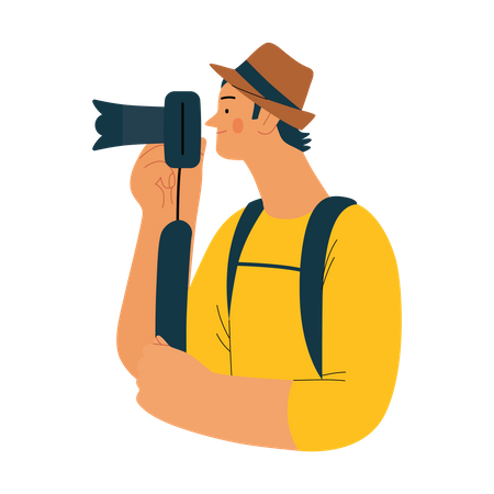 Male Photographer  Illustration