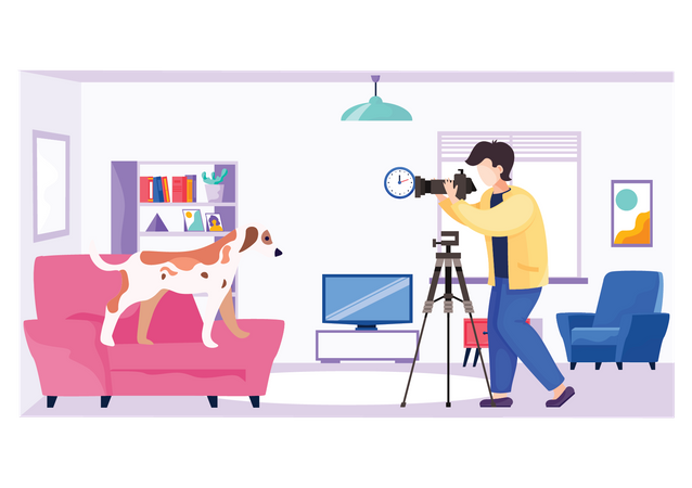 Male Photographer  Illustration