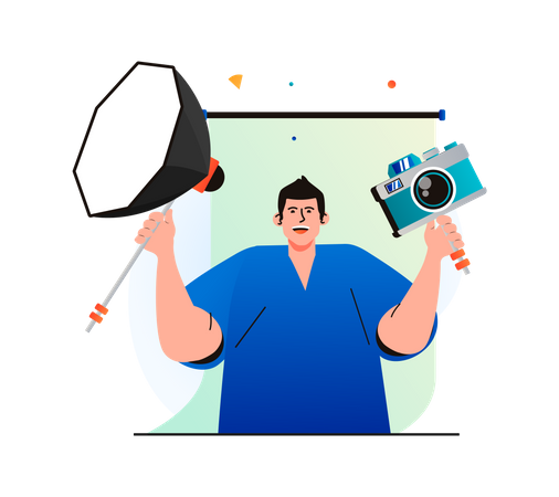 Male photographer  Illustration