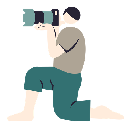 Male Photographer  Illustration