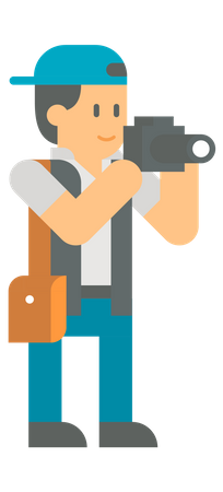 Male photographer  Illustration