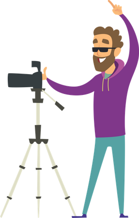 Male Photographer  Illustration