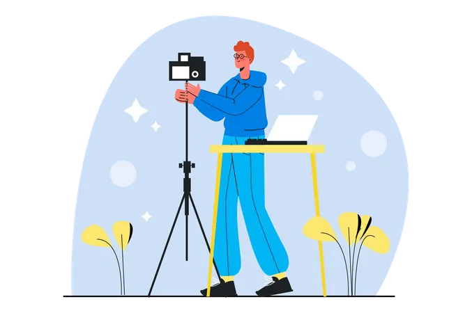 Male photographer  Illustration