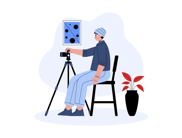 Male Photographer  Illustration