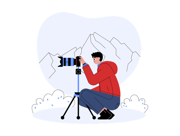 Male Photographer  Illustration