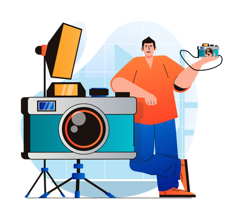 Male photographer  일러스트레이션