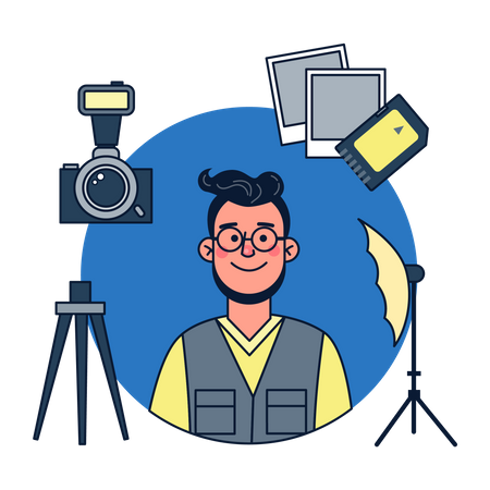 Male Photographer  일러스트레이션