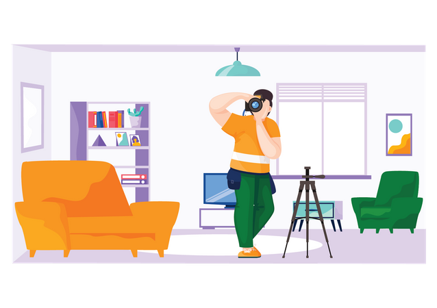 Male Photographer  일러스트레이션