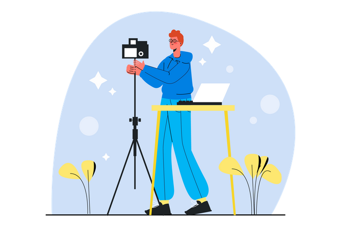 Male photographer  일러스트레이션