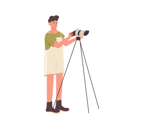 Male Photographer  일러스트레이션