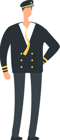 Male pilot Illustration