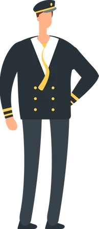 Male pilot Illustration
