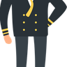 man airline captain illustration svg