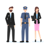 pilot and police illustration free download