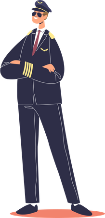 Male pilot  Illustration