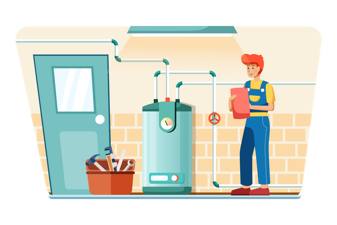 Male plumber Illustration