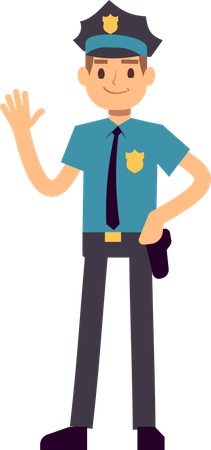 Male Police  Illustration