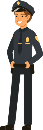 Male police  Illustration