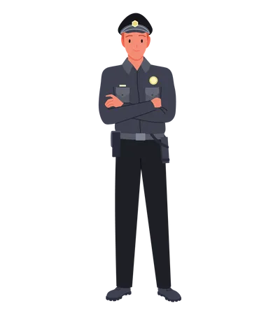 Male Police  Illustration