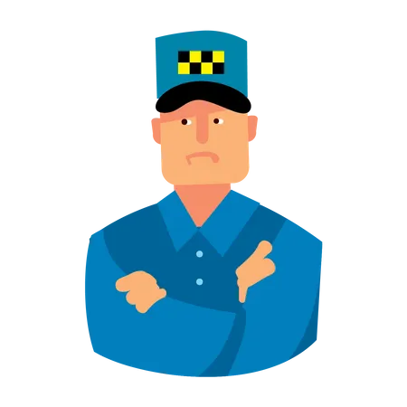 Male Police Officer  Illustration