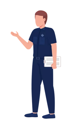 Male Police Officer  Illustration