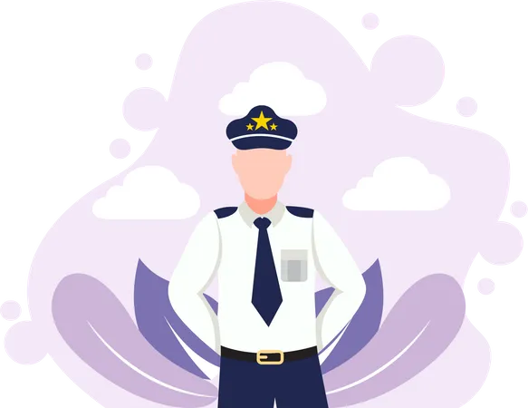 Male police officer  Illustration