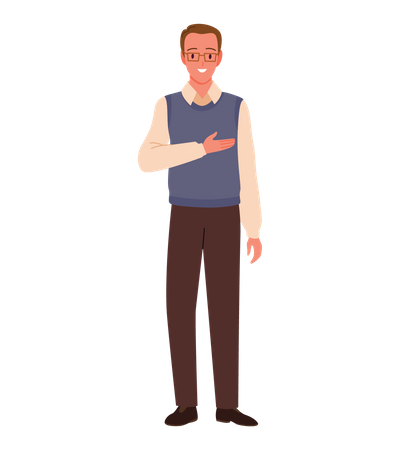 Male Professional Teacher  Illustration