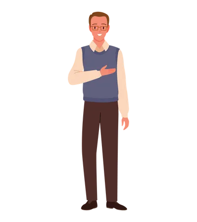 Male Professional Teacher  Illustration