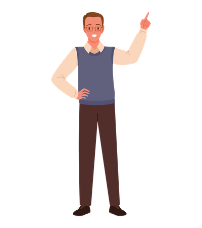 Male Professor  Illustration