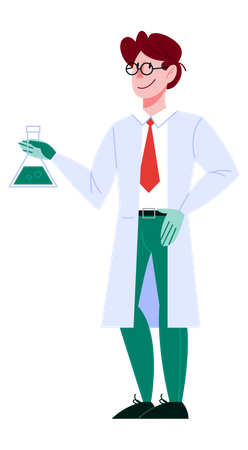 Male professor in the uniform  Illustration