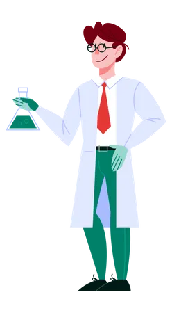 Male professor in the uniform  Illustration