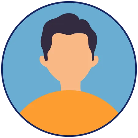 Male profile picture Illustration