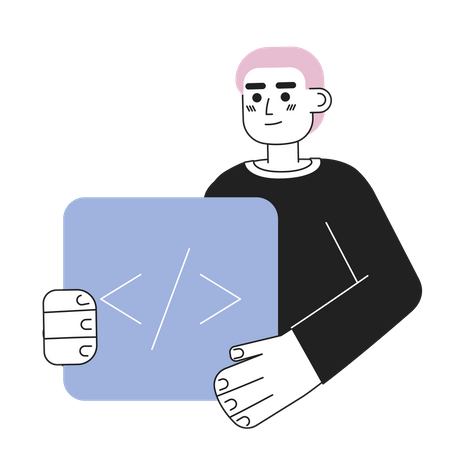 Male programmer  Illustration
