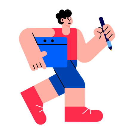 Male programmer doing development  Illustration
