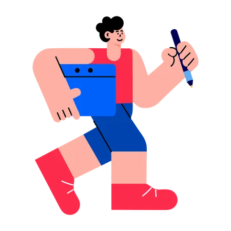 Male programmer doing development  Illustration