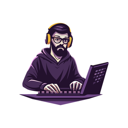 Male Programmer  Illustration