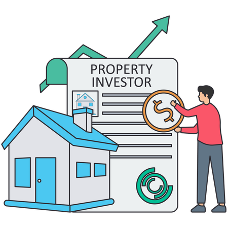 Male property investor  Illustration