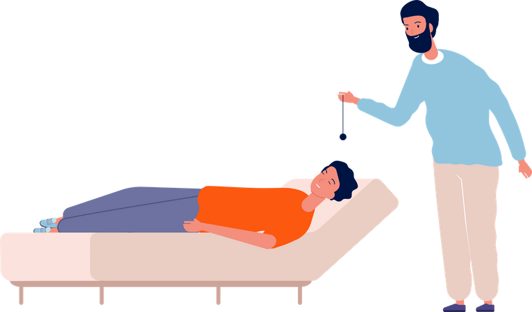 Male psychiatry healing boy  Illustration